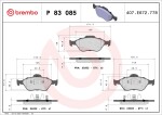 BREMBO  Piduriklotsi komplekt,ketaspidur PRIME LINE P 83 085