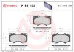 BREMBO  Piduriklotsi komplekt,ketaspidur P 83 102