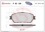 BREMBO Piduriklotsi komplekt,  ketaspidur PRIME LINE P 83 105
