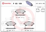 BREMBO Piduriklotsi komplekt,  ketaspidur PRIME LINE P 83 109