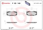 BREMBO  Piduriklotsi komplekt,ketaspidur PRIME LINE P 83 140