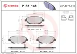 BREMBO  Piduriklotsi komplekt,ketaspidur PRIME LINE P 83 148