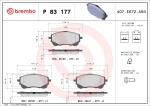 BREMBO  Piduriklotsi komplekt,ketaspidur PRIME LINE P 83 177