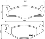 BREMBO Piduriklotsi komplekt,  ketaspidur PRIME LINE P 85 012