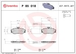 BREMBO Piduriklotsi komplekt,  ketaspidur PRIME LINE P 85 018