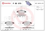 BREMBO  Piduriklotsi komplekt,ketaspidur P 85 075
