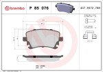BREMBO  Piduriklotsi komplekt,ketaspidur P 85 076