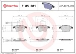 BREMBO  Piduriklotsi komplekt,ketaspidur DIRECTIONAL BRAKE PADS P 85 081