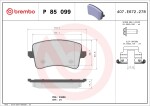 BREMBO  Piduriklotsi komplekt,ketaspidur P 85 099
