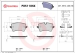 BREMBO Piduriklotsi komplekt,  ketaspidur XTRA LINE - Ceramic P85118NX