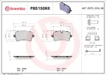 BREMBO Piduriklotsi komplekt,  ketaspidur XTRA LINE - Ceramic P85150NX