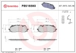 BREMBO Piduriklotsi komplekt,  ketaspidur XTRA LINE - Ceramic P85165NX