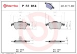 BREMBO  Piduriklotsi komplekt,ketaspidur P 86 014