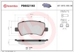 BREMBO Piduriklotsi komplekt,  ketaspidur XTRA LINE - Ceramic P86021NX