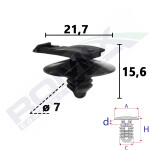 Klamber (rakendus: mitu rakendust, kogus pakendis: 2 tk.) sobib: AUDI A5 F5 06.16-