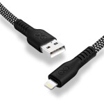 kaabel laadijale USBA-LIGHTNING IMMORTAL 2M,must