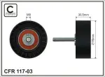 CAFFARO Seade-/juhtrull,  soonrihm 117-03