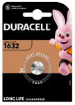 CR1632 Duracell 137mAh 3V patarei signaal. pultide jaoks
