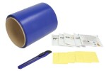 komplekt tendi parandamiseks (1 x teip H-Plast Roll 220x14cm, 5x määrdeeemaldus lapp, 5x paber abrasiivne, kasutusjuhend, värv sinine)
