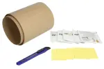 komplekt tendi parandamiseks (1 x teip H-Plast Roll 220x14cm, 5x määrdeeemaldus lapp, 5x paber abrasiivne, kasutusjuhend, läbipaistev)