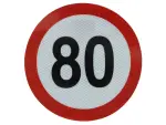 kiirusepiirangu märk kleebis  - 80 km/h