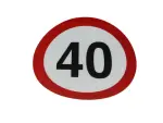 kiirusepiirangu märk kleebis  40km/h ( läbimõõt 20 cm, )