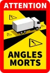 ANGLES MORTS pimeala kleebis (bännerile kleepuv foolium; Prantsusmaa jaoks) 17cm x 25cm