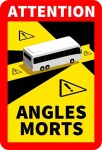 Pimeala kleebis ANGLES MORTS (1 tk, Prantsusmaale, bussid) 17cm x 25cm