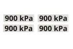 kleebis rõhk na sild 900 kPA (4tk., kpl., pehme) 13,3cm x 3,3cm