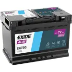 aku EXIDE 12V 72Ah 760A AGM (-+ standartne) 278x175x190 B13 (agm)