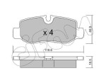CIFAM Piduriklotsi komplekt,  ketaspidur 822-1023-0