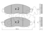CIFAM  Комплект тормозных колодок, дисковый тормоз 822-1081-0