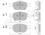 CIFAM Piduriklotsi komplekt,  ketaspidur 822-448-0