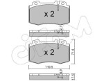 CIFAM Piduriklotsi komplekt,  ketaspidur 822-563-5