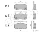 CIFAM Piduriklotsi komplekt,  ketaspidur 822-761-0