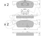 CIFAM Piduriklotsi komplekt,  ketaspidur 822-975-2
