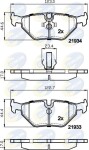 COMLINE Piduriklotsi komplekt,  ketaspidur CBP01024