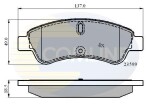 COMLINE Piduriklotsi komplekt,  ketaspidur CBP01033