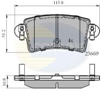 COMLINE Piduriklotsi komplekt,  ketaspidur CBP01036