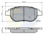 COMLINE Piduriklotsi komplekt,  ketaspidur CBP01038