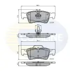 COMLINE Piduriklotsi komplekt,  ketaspidur CBP01118