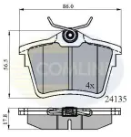 COMLINE Piduriklotsi komplekt,  ketaspidur CBP01252