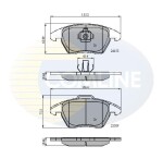COMLINE Piduriklotsi komplekt,  ketaspidur CBP01308