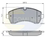 COMLINE Piduriklotsi komplekt,  ketaspidur CBP01569