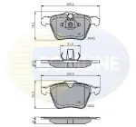 COMLINE Piduriklotsi komplekt,  ketaspidur CBP01608