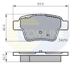 COMLINE Piduriklotsi komplekt,  ketaspidur CBP01658
