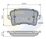 COMLINE Piduriklotsi komplekt,  ketaspidur CBP01709