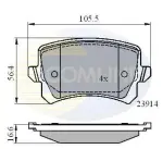 COMLINE Piduriklotsi komplekt,  ketaspidur CBP01712