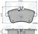 COMLINE Piduriklotsi komplekt,  ketaspidur CBP01723