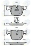 COMLINE Piduriklotsi komplekt,  ketaspidur CBP01794